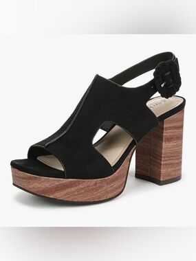 NEW! LIFESTRIDE Audra Microsuede Platform Sandals US size 10 Wide New in Box